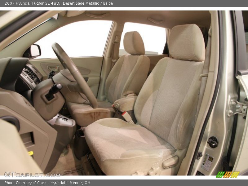  2007 Tucson SE 4WD Beige Interior