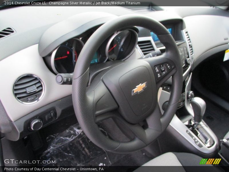 Champagne Silver Metallic / Jet Black/Medium Titanium 2014 Chevrolet Cruze LS