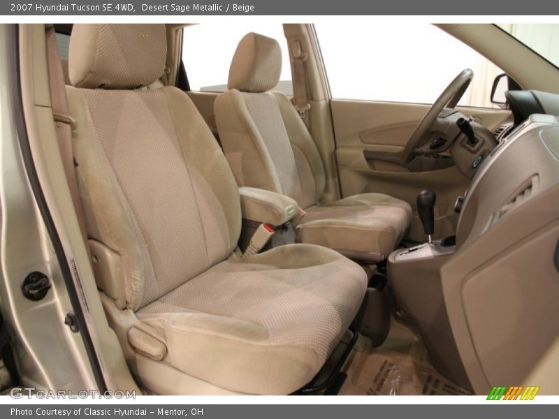 Desert Sage Metallic / Beige 2007 Hyundai Tucson SE 4WD