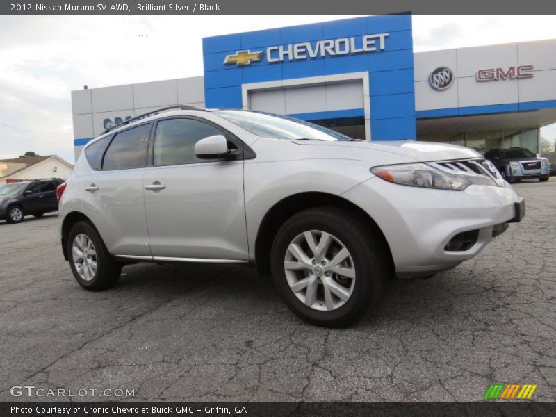 Brilliant Silver / Black 2012 Nissan Murano SV AWD