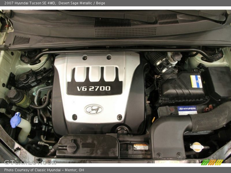  2007 Tucson SE 4WD Engine - 2.7 Liter DOHC 24-Valve VVT V6