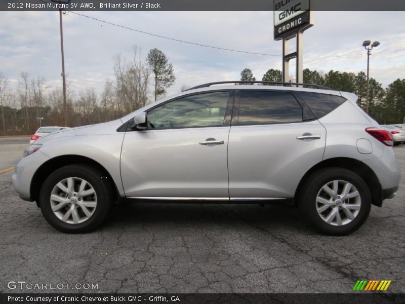 Brilliant Silver / Black 2012 Nissan Murano SV AWD