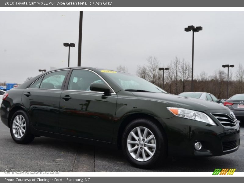Aloe Green Metallic / Ash Gray 2010 Toyota Camry XLE V6