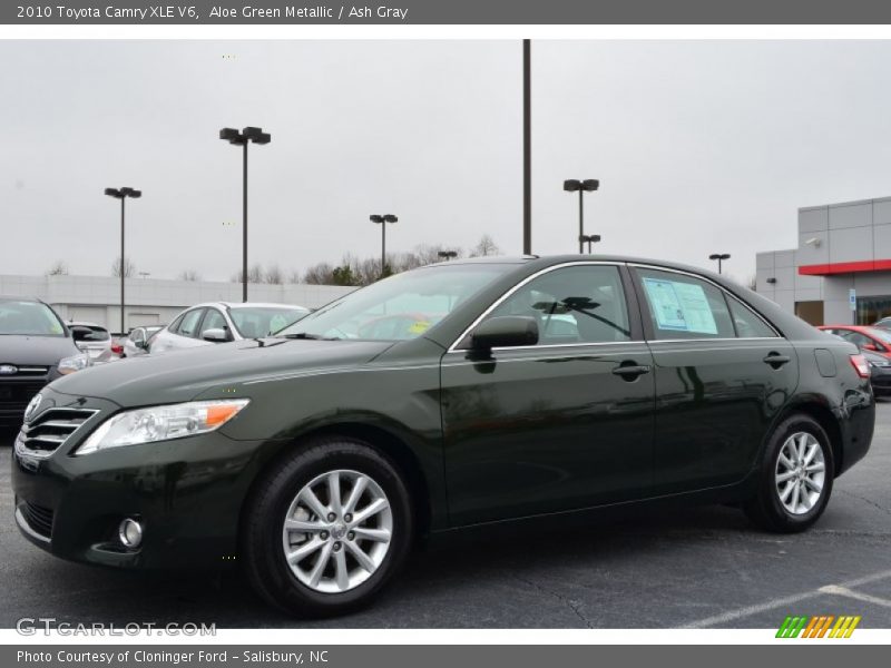 Aloe Green Metallic / Ash Gray 2010 Toyota Camry XLE V6
