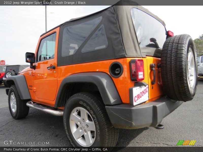 Crush Orange / Black 2012 Jeep Wrangler Sport S 4x4