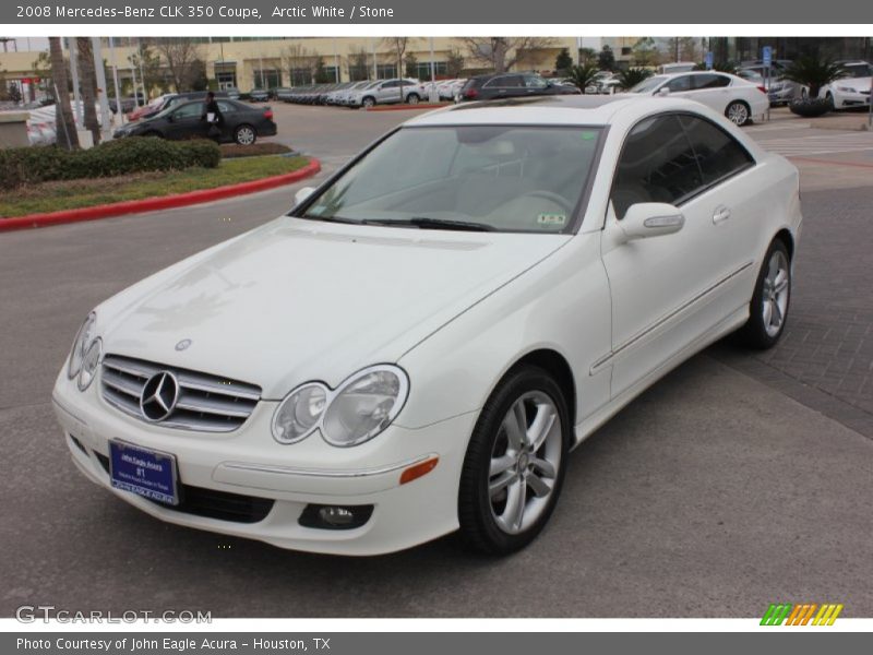 Arctic White / Stone 2008 Mercedes-Benz CLK 350 Coupe
