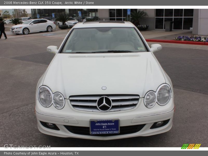Arctic White / Stone 2008 Mercedes-Benz CLK 350 Coupe