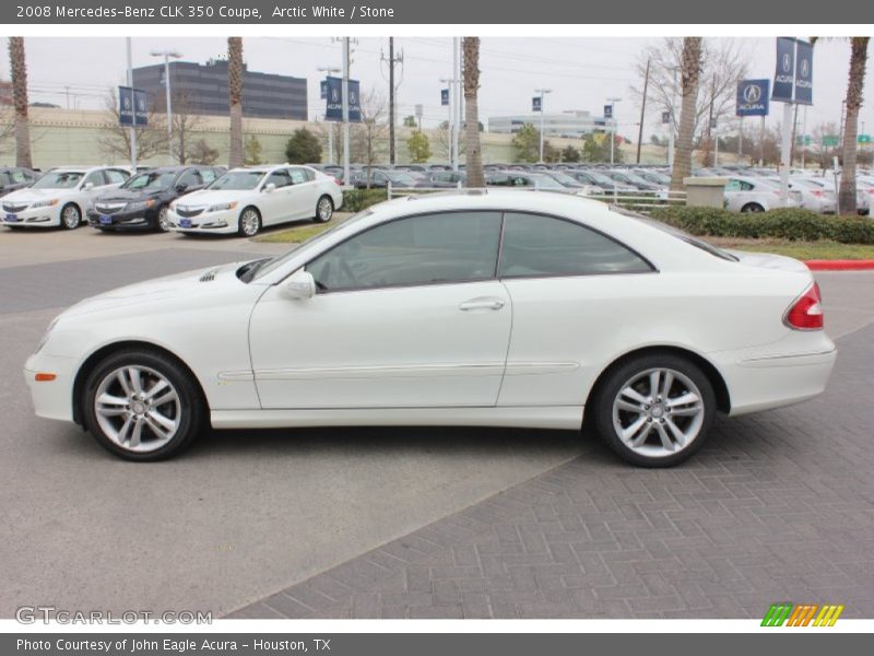 Arctic White / Stone 2008 Mercedes-Benz CLK 350 Coupe