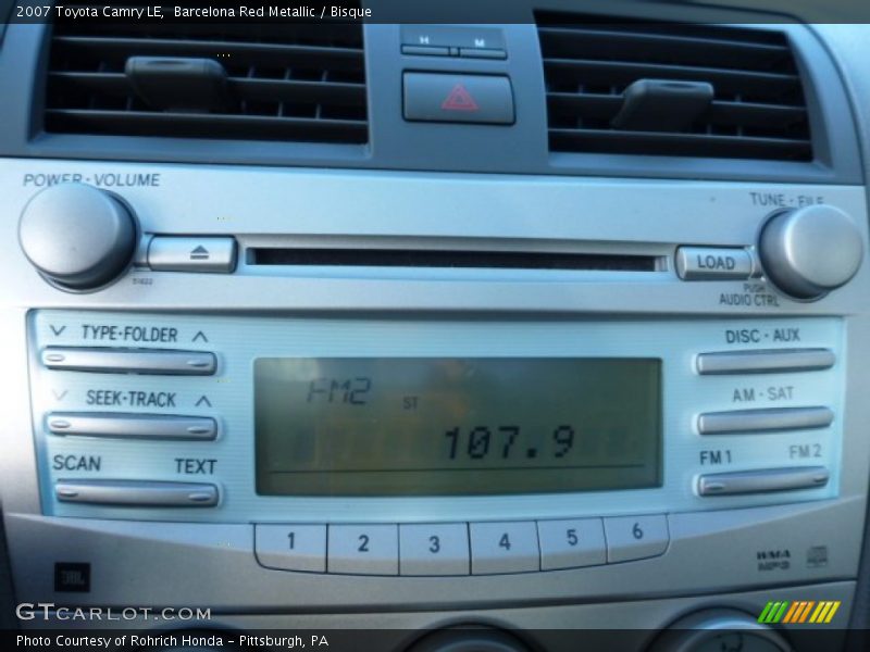 Barcelona Red Metallic / Bisque 2007 Toyota Camry LE