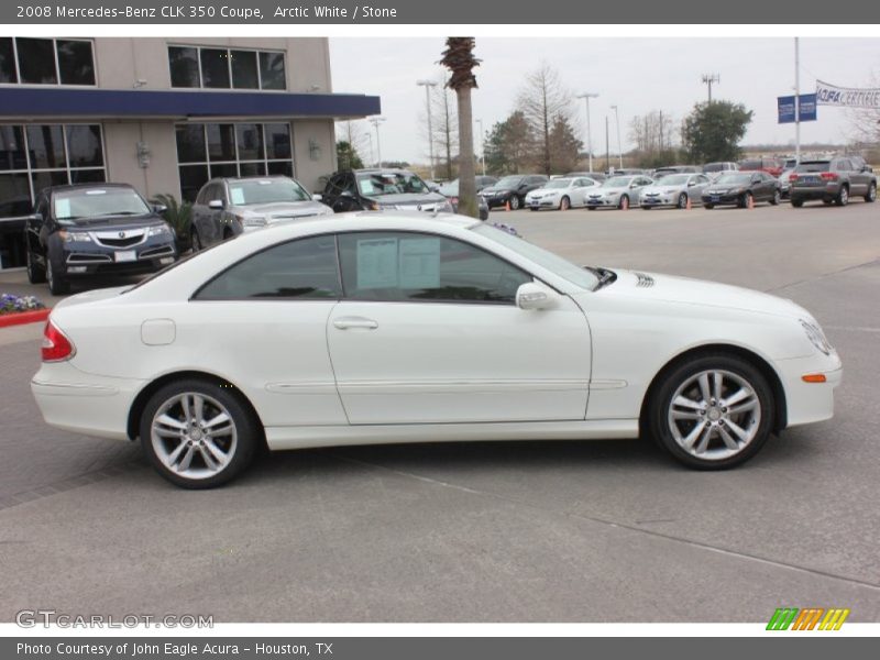 Arctic White / Stone 2008 Mercedes-Benz CLK 350 Coupe