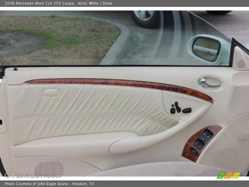 Arctic White / Stone 2008 Mercedes-Benz CLK 350 Coupe