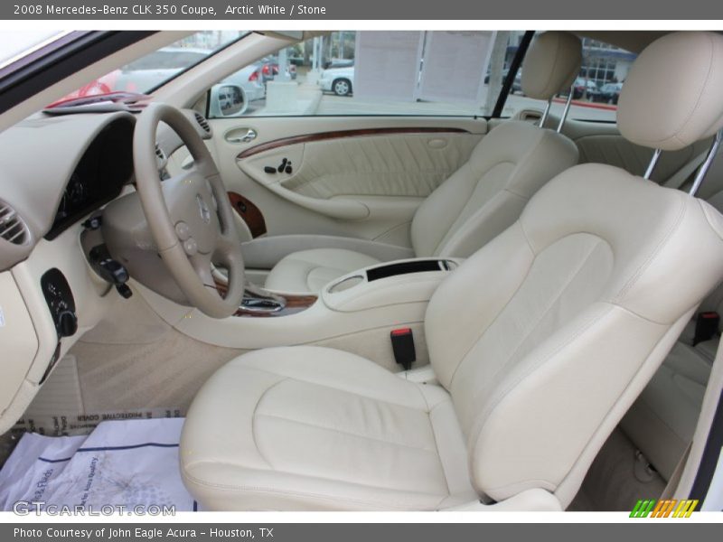 Arctic White / Stone 2008 Mercedes-Benz CLK 350 Coupe