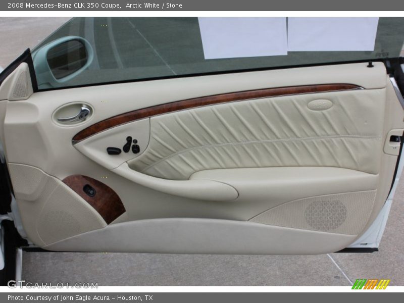 Arctic White / Stone 2008 Mercedes-Benz CLK 350 Coupe