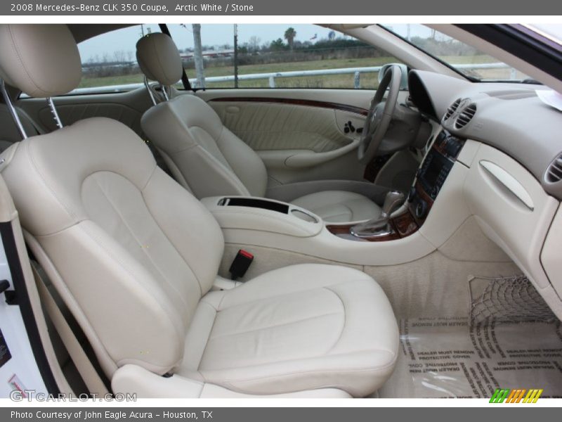 Arctic White / Stone 2008 Mercedes-Benz CLK 350 Coupe