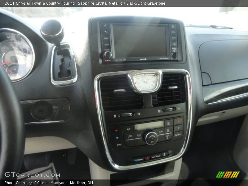 Sapphire Crystal Metallic / Black/Light Graystone 2011 Chrysler Town & Country Touring