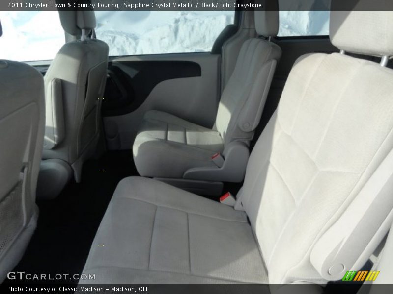 Sapphire Crystal Metallic / Black/Light Graystone 2011 Chrysler Town & Country Touring
