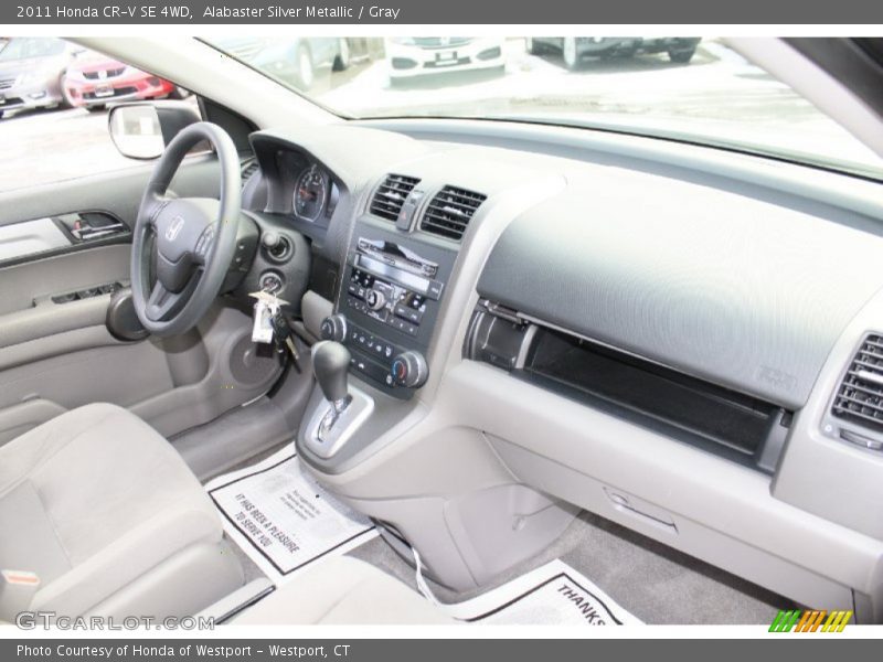 Alabaster Silver Metallic / Gray 2011 Honda CR-V SE 4WD