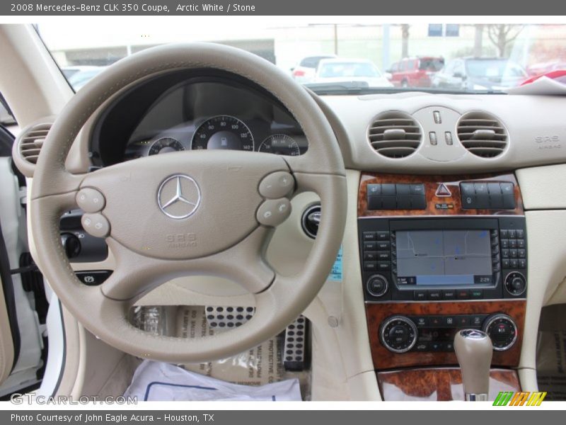 Arctic White / Stone 2008 Mercedes-Benz CLK 350 Coupe
