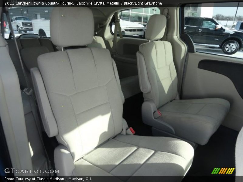Sapphire Crystal Metallic / Black/Light Graystone 2011 Chrysler Town & Country Touring