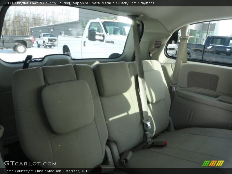Sapphire Crystal Metallic / Black/Light Graystone 2011 Chrysler Town & Country Touring