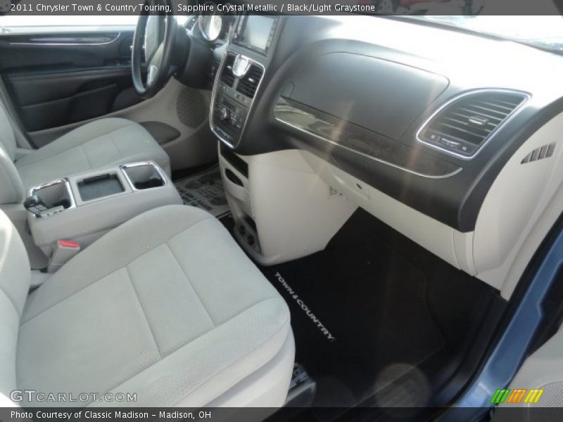 Sapphire Crystal Metallic / Black/Light Graystone 2011 Chrysler Town & Country Touring