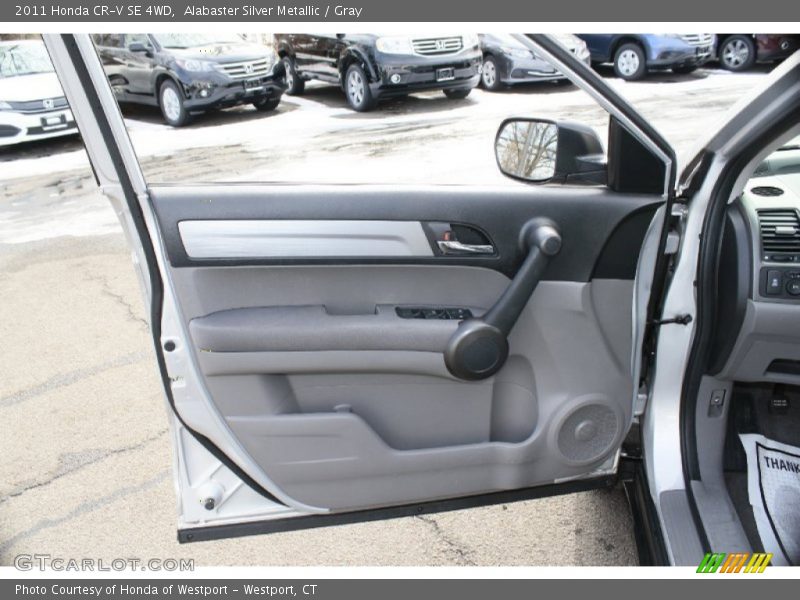 Alabaster Silver Metallic / Gray 2011 Honda CR-V SE 4WD
