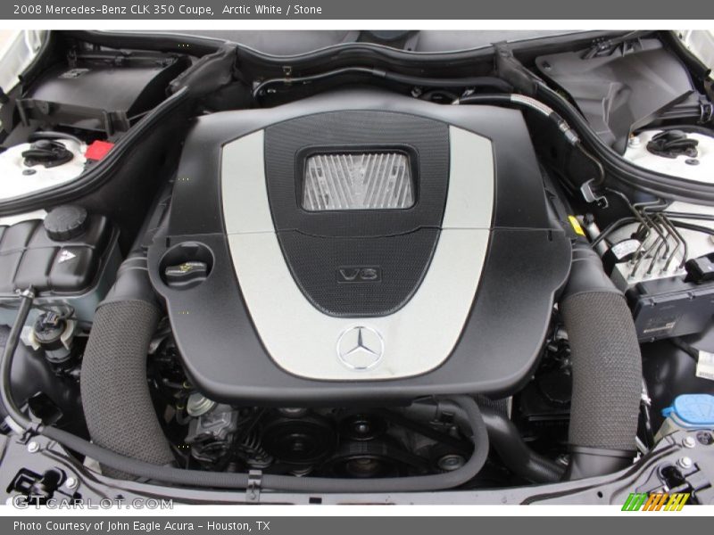 Arctic White / Stone 2008 Mercedes-Benz CLK 350 Coupe