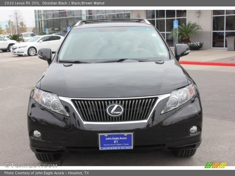 Obsidian Black / Black/Brown Walnut 2010 Lexus RX 350
