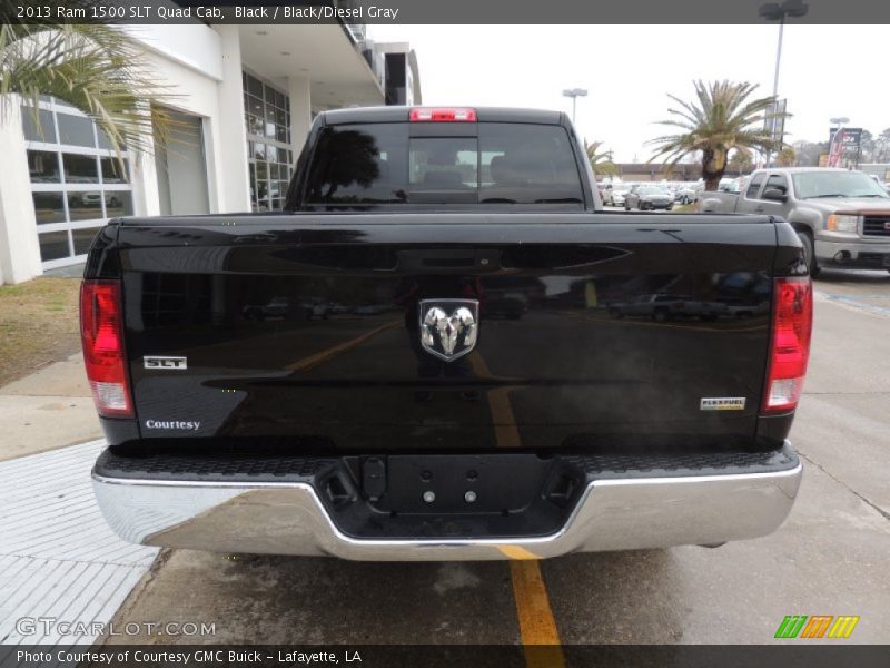 Black / Black/Diesel Gray 2013 Ram 1500 SLT Quad Cab