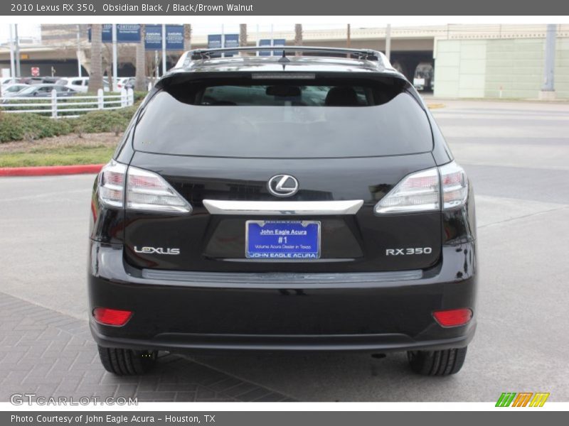 Obsidian Black / Black/Brown Walnut 2010 Lexus RX 350