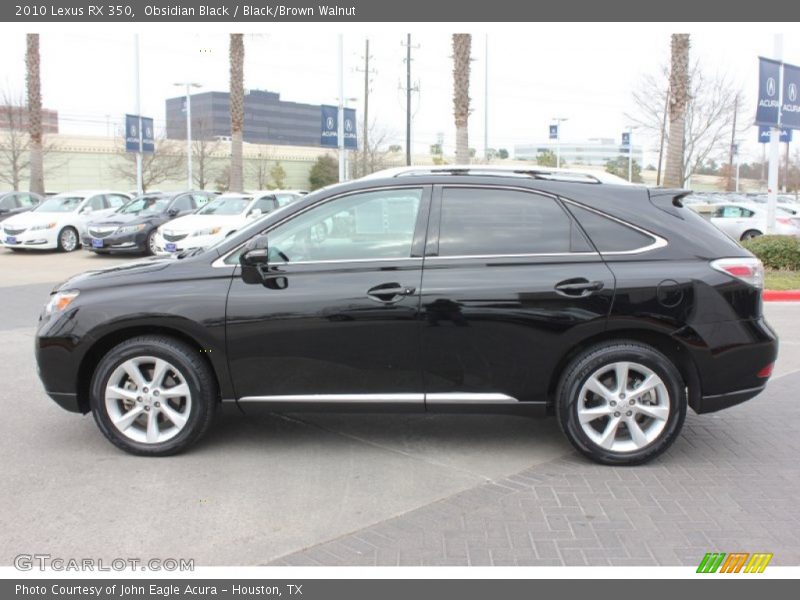 Obsidian Black / Black/Brown Walnut 2010 Lexus RX 350