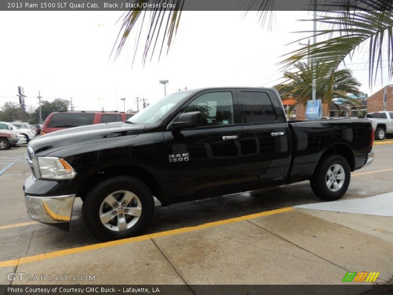 Black / Black/Diesel Gray 2013 Ram 1500 SLT Quad Cab
