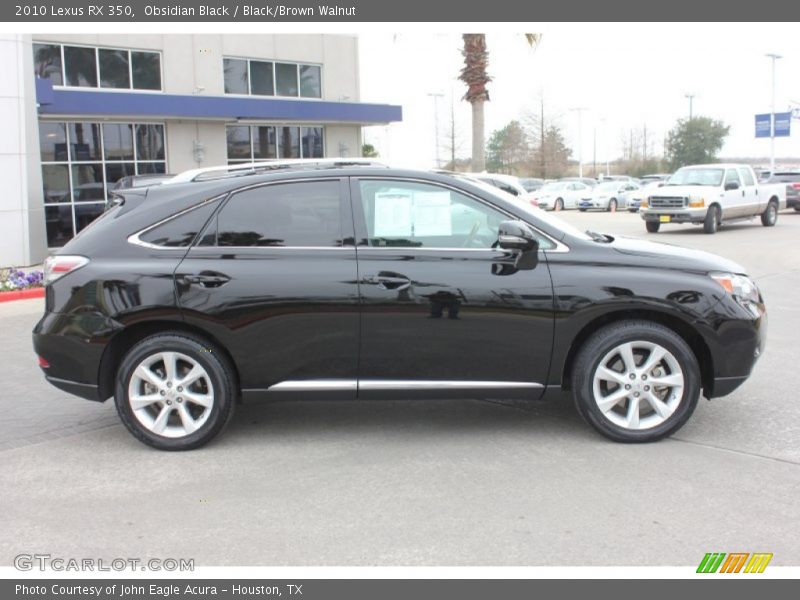 Obsidian Black / Black/Brown Walnut 2010 Lexus RX 350