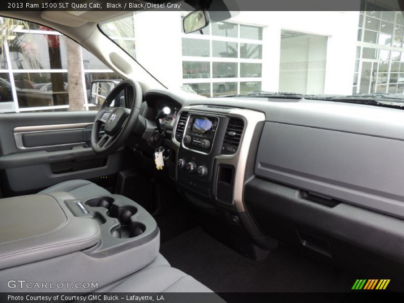 Black / Black/Diesel Gray 2013 Ram 1500 SLT Quad Cab