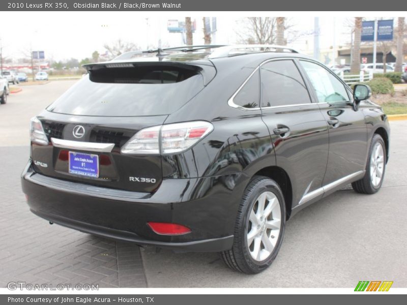 Obsidian Black / Black/Brown Walnut 2010 Lexus RX 350