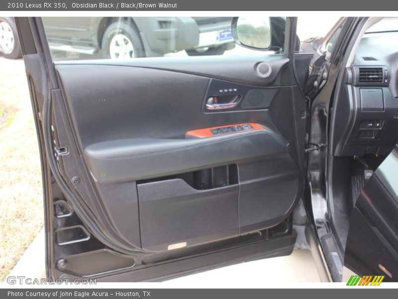 Obsidian Black / Black/Brown Walnut 2010 Lexus RX 350