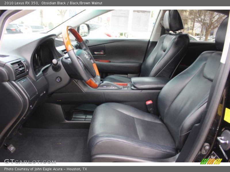 Obsidian Black / Black/Brown Walnut 2010 Lexus RX 350
