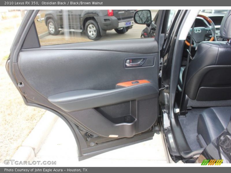 Obsidian Black / Black/Brown Walnut 2010 Lexus RX 350