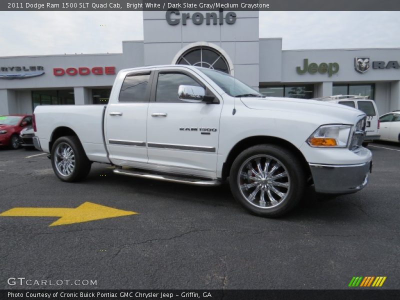 Bright White / Dark Slate Gray/Medium Graystone 2011 Dodge Ram 1500 SLT Quad Cab