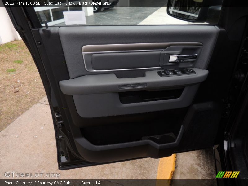 Black / Black/Diesel Gray 2013 Ram 1500 SLT Quad Cab