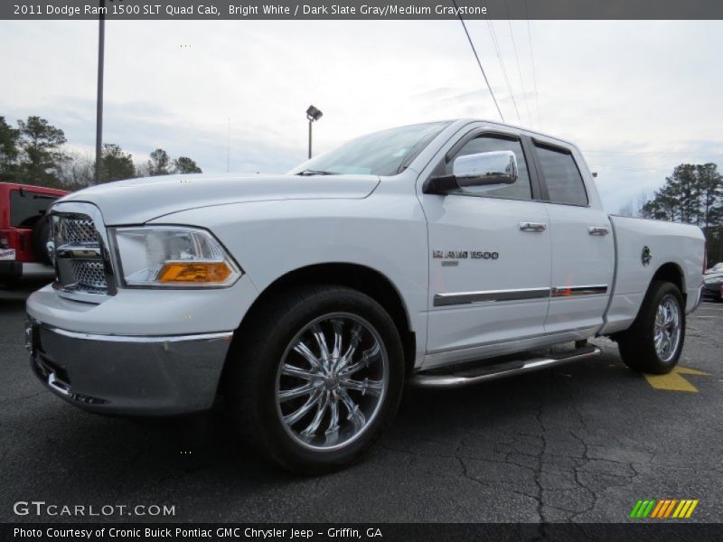 Bright White / Dark Slate Gray/Medium Graystone 2011 Dodge Ram 1500 SLT Quad Cab