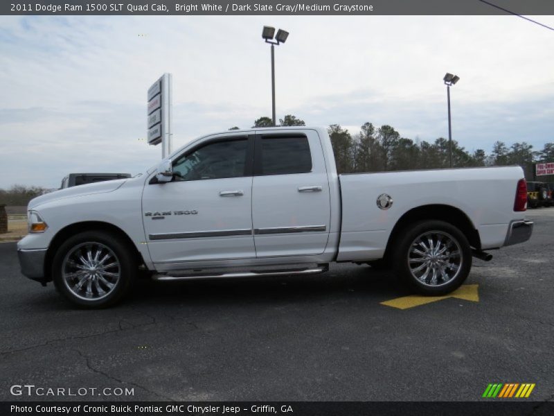 Bright White / Dark Slate Gray/Medium Graystone 2011 Dodge Ram 1500 SLT Quad Cab