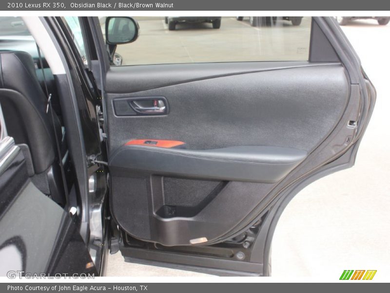 Obsidian Black / Black/Brown Walnut 2010 Lexus RX 350