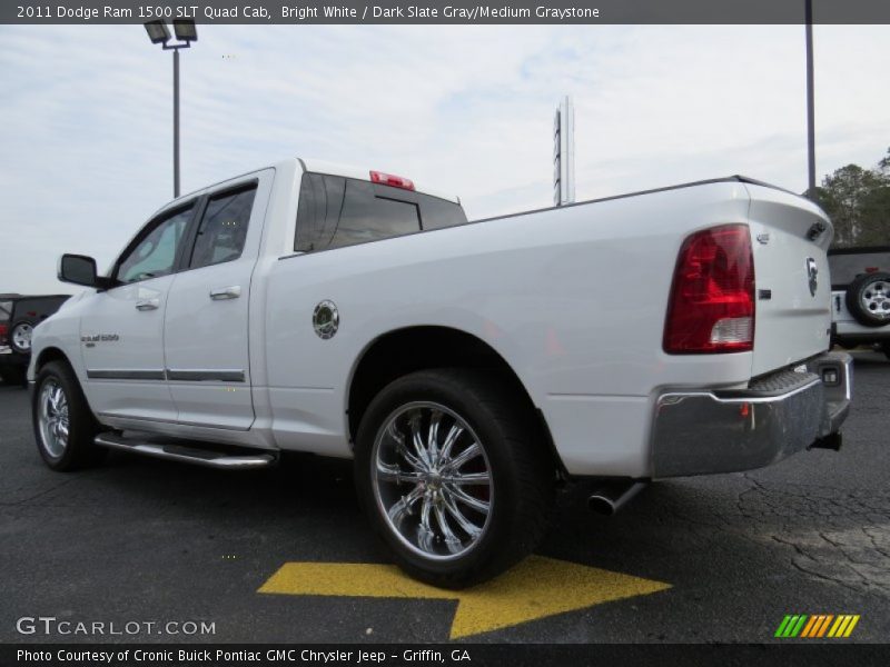 Bright White / Dark Slate Gray/Medium Graystone 2011 Dodge Ram 1500 SLT Quad Cab