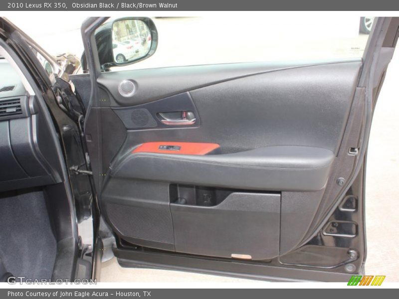 Obsidian Black / Black/Brown Walnut 2010 Lexus RX 350