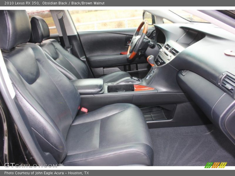 Obsidian Black / Black/Brown Walnut 2010 Lexus RX 350