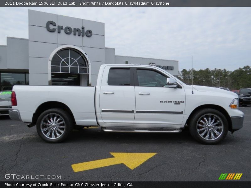 Bright White / Dark Slate Gray/Medium Graystone 2011 Dodge Ram 1500 SLT Quad Cab