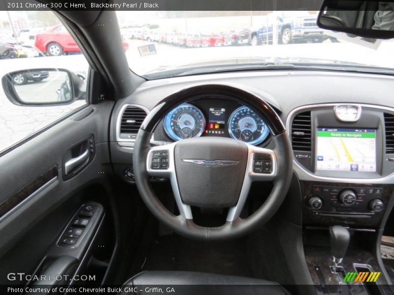 Blackberry Pearl / Black 2011 Chrysler 300 C Hemi