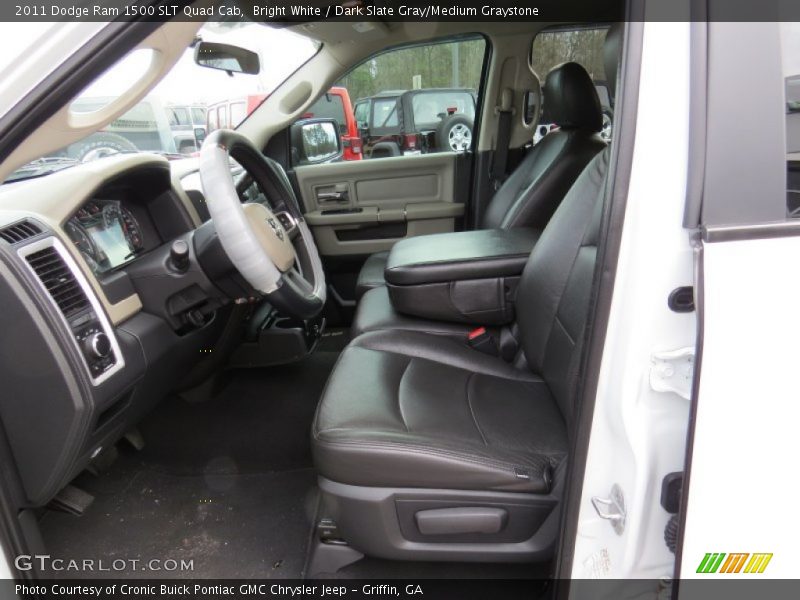 Bright White / Dark Slate Gray/Medium Graystone 2011 Dodge Ram 1500 SLT Quad Cab