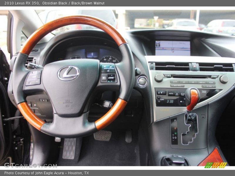 Obsidian Black / Black/Brown Walnut 2010 Lexus RX 350